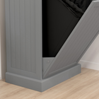 HOMCOM - Buffet latéral à poubelle basculante 10 gallons avec bac caché et tiroir - gris-Couleur : Gris 