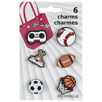Merangue -  Petites breloques - Sports - Lot de 6-Des designs mignons et ludiques sur le thème du sport