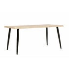 Bureau Live Edge Gry Mattr - Chêne Blanc-Bureau à rebords avivés avec pattes en métal solide