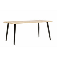 Bureau Live Edge Gry Mattr - Chêne Blanc-Bureau à rebords avivés avec pattes en métal solide