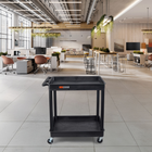 LuxorMD – Chariot à bacs TC Series, 2 tablettes, noir-Espace entre chaque tablette : 24 3/4 po