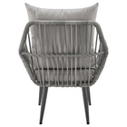 Manhattan Comfort - Ensemble moderne de patio Cannes pour 2 personnes avec table d’appoint - Gris - Lot de 3-Assemblage à domicile requis Tout le matériel inclus