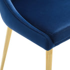 Modway - Viscount Accent moderne Performance Velvet Chaise à manger - Marine-Capacité du poids de la chaise : 300 lbs.
