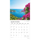 Plato - 2026 Au Bord De La Mer Calendrier mural Suspendu Mensuel - 30,5 cm l x 61 cm H - Anglais-À Utiliser Tout de Suite - Calendrier de 16 mois, 12 pages de mois pleines et comprenant en prime les quatre derniers mois de l'année précédente avec une image supplémentaire