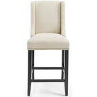 Modway - Baron Tissu rembourré Tabouret de comptoir - Beige-Tissu polyester doux pour tissu