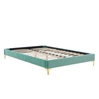 Modway - Sutton Performance Velvet Cadre de lit King, Monnaie-Cadre de lit King