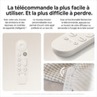 Google - Diffuseur TV (4K) - Porcelaine-Télécommande perdue? Trouvez-la en un instant: Finie la frustration d'avoir perdu votre télécommande. Faites-la sonner grâce à un bouton de votre Diffuseur Google TV ou en demandant à Google