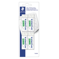 Staedtler - Grande gomme sans PVC - blanche - paquet de 4-Gomme blanche, style bloc