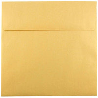  JAM Paper Enveloppes d'invitation carrées métalliques 8,5 x 8,5 po - Stardream Gold - paquet de 25-Couleur : Stardream doré.