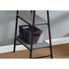 Monarch Specialties - 7524 Bureau 48 po L - Gris/Metal Noir-Idéal pour les petits espaces de travail nécessitant des options de rangement, ce bureau à 3 niveaux à un design à espace ouvert et est fini de tous les côtés pour un placement flexible n'importe où dans votre bureau à domicile
