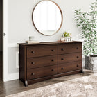 PrepacMD – Commode à 6 tiroirs Fremont, espresso, 29 po-Dimensions : 29 haut. x 60 larg. x 16 prof. (Po)