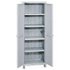 Dura Housewares - Armoire III utilitaire avec étagères - 25,6 L x 17,7 P x 74,4 H po - Gris-Répondra à tous vos besoins de rangement sur la terrasse extérieure