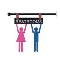 Futech - Panneau de projection pour toilettes avec Homme/Femme-Enseigne 10 po L x 12 po H