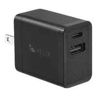Helix - Chargeur mural 20 W USB-A et USB-C, Noir-20 W Chargement