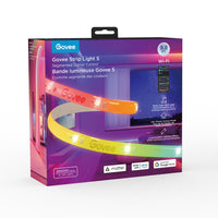 Govee - Bande lumineuse LED RGBICW Wi-Fi de 3 m-Contrôle individuel des segments : la technologie RGBIC innovante vous permet de régler individuellement chaque segment de vos bandes lumineuses. Vous pouvez contrôler la luminosité, les modes musicaux, les couleurs et les effets à l'aide de l'application Govee Home