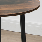 HOMCOM - Table à manger industrielle ronde 31,5 po pour 4 personnes - brun rustique-Capacité de poids : 132 lb (60 kg) 