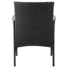 Manhattan Comfort - Ensemble de conversation moderne Imperia pour patio, 4 personnes, avec table basse - Noir et gris - Ensemble de 4-24,02 po L x 41,73 po l x 32,68 po H