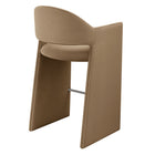 Modway - Talia 41 pouces Cuir végane Tabouret de bar - Taupe-Goupilles de pied protégeant le plancher