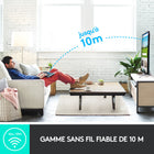 Logitech - Clavier tactile sans fil K400 Plus, noir, français-Clavier sans fil intégré avec pavé tactile