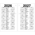 AT-A-GLANCE - Recharge de calendrier de bureau quotidien 2025 avec onglets mensuels 2 pages/jour - 6 po H x 3 1/2 po l - anglais-Deux pages par semaine