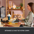 Logitech - Lift Souris Ergonomique Verticale - Graphite-Plus relax pour une concentration au max : Travaillez avec une souris d'ordinateur sans fil dotée de boutons personnalisables, de clics silencieux et d'un défilement fluide
