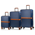 Champs - Vintage II Ensemble de Bagages 3 Pièces - Marine-Système d'expansion sur toutes les mallettes