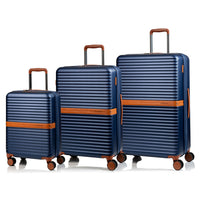 Champs - Vintage II Ensemble de Bagages 3 Pièces - Marine-Système d'expansion sur toutes les mallettes