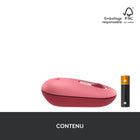 Logitech POP Mouse avec Sans Fil - Heartbreaker-Les pièces en plastique de la souris POP Mouse contiennent du plastique post-consommation certifié recyclé (Blast: 46%; Daydream, Heartbreaker et Mist: 29%; Cosmos: 27%*). Hors plastiques d’assemblage du circuit imprimé et emballage