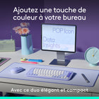 Logitech - Pop Icon ensemble clavier et souris Bluetooth - Lilas-Conçu pour ne pas ressembler aux autres: cet ensemble clavier et souris sans fil compact est tout sauf ordinaire. Son design moderne et profilé en plastique recyclé est disponible en couleurs assorties
