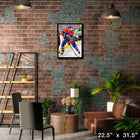 Connor McDavid 20x29 Oilers Action-V - Toile encadree - 22" x 31"-Sous licence officielle de la LNH et de l'AJLNH