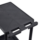 Luxor - Chariot utilitaire à trois plateaux plats de 34" H Luxor ENDURA - 24" L x 18" P - noir-Les pieds sont fabriqués en chlorure de polyvinyle (PVC) durable, garantissant une intégrité structurale fiable