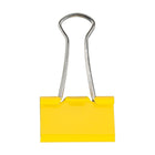 JAM Paper - Pinces à reliure colourées - taille moyenne - 32 mm (1 1/4 po) - jaunes - paquet de 15-Quantité : 15 clips par paquet | Durables et réutilisables