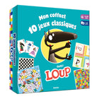 Auzou - Mon coffret de 10 jeux classiques avec Loup-6 plateaux de jeux