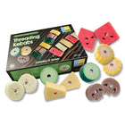Yellow Door - Pierres de jeu sensorielles, brochettes à enfiler-Cuisinez de délicieux kebabs avec cette sélection intrigante de fruits et légumes.