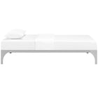 Modway - Ollie Cadre de lit simple, Argent-Capacité de poids jusqu’à 1300 lb