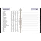 AT-A-GLANCE - Agenda hebdomadaire/mensuel de direction 2026 - 8 3/4 po H x 6 7/8 po l - noir - anglais-Section separee pour telephones/adresses