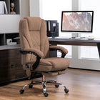 Vinsetto - Chaise de jeu de bureau inclinable avec massage et chauffage - brun-Détendez-vous avec un angle d’inclinaison de 135 degrés et un repose-pieds
