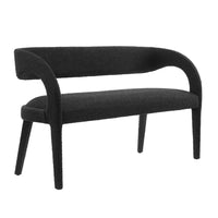 Modway - Pinnacle Tissu Boucle Banc d’accent - Noir-Établi d’accent moderne