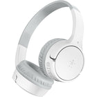 Belkin - Mini casque supra-auriculaire sans fil pour enfants avec étui - blanc-Bluetooth 5.0 avec une portée de connexion de 30 pieds