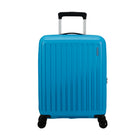 American Tourister - 19 po Rejoy Valise de Cabine Spinner - bleu azur-Les roues jumelées Spinner facilitent la navigation dans les allées étroites des avions, ainsi que sur une variété de surfaces