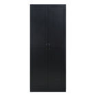 Manhattan Comfort - Cornelia armoire de rangement moderne à 7 étagères 29,61 po - Noir-Armoire moderne autoportante avec 7 compartiments de rangement pour chambre et usage de stockage