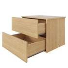 Nexera - Table de nuit à 2 tiroirs James, Érable naturel-2 tiroirs pratiques sur coulisses de métal