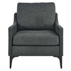 Modway - Corland Tissu rembourré Fauteuil - Charbon de bois-Capacité de poids : 331 lb