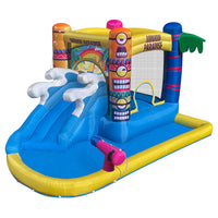 Funormous - Bounce House Avec Toboggan Aquatique - Minions-Présente des illustrations Minions sous licence officielle qui ajoutent une énergie ludique à n'importe quelle configuration d'arrière-cour