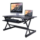 Rocelco - Support de bureau réglable pour clavier assis/debout de 40 po avec tapis anti-fatigue - Noir-Le DADR40 s'élève à 20 po au-dessus de la surface du bureau