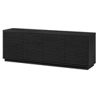 Hudson&Canal - Meuble TV Tullis pour téléviseurs jusqu'à 78" - Grain noir-Le dessus a une capacité de poids de 75 lb, les étagères du milieu peuvent supporter 25 lb chacune, la capacité de l'étagère inférieure est de 50 lb