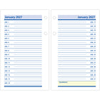 AT-A-GLANCE - Recharge de calendrier de bureau hebdomadaire QuickNotes 2026 2 pages/jour - 6 po H x 3 1/2 po l - anglais-Papier ameliore resistant aux bavures