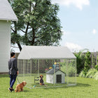 PawHut - Chenil d’extérieur pour chien avec toit imperméable - 9,2 pi x 7,5 pi x 7,2 pi-Installation réalisée par deux personnes en moins de deux heures 