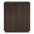 Hudson&Canal - Meuble d'appoint Mansfield 28 po de largeur - Brun aulne-Comprend deux portes battantes, une étagère centrale réglable et une découpe pour la gestion des câbles