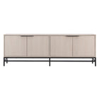 Hudson&Canal - Meuble TV Campello pour téléviseurs jusqu'à 78" - Blanc aulne-Un design transitionnel qui peut également être utilisé comme crédence ou buffet